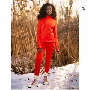 💜2pc OzarkTrailWomen's Warmest Thermal Fleece Base Layer Leggings&Top,Size:XXL